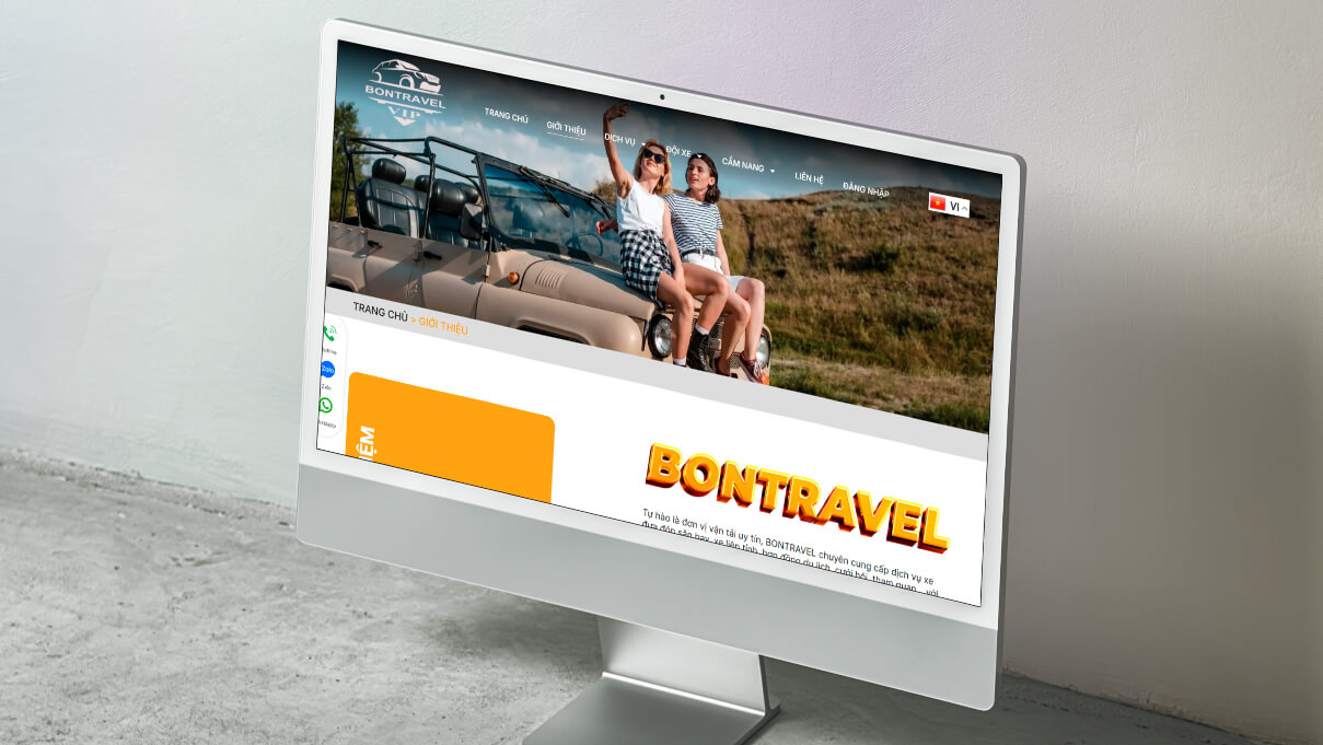 Bontravel introductory page - case study