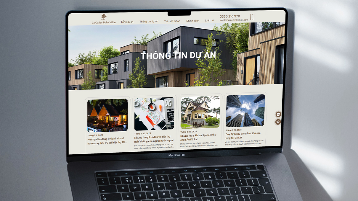 La Cerise Dalat Villas interface project - Case study