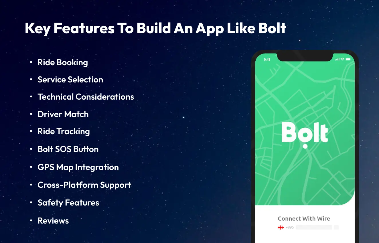 Key Features to Build an App Like Bolt