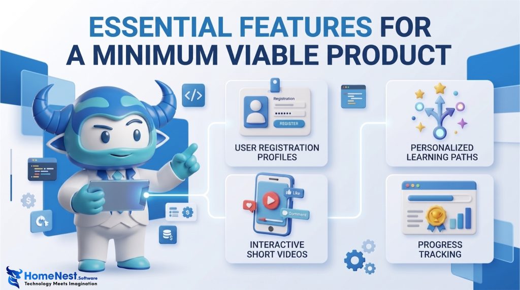 Essential features for a minimum viable product