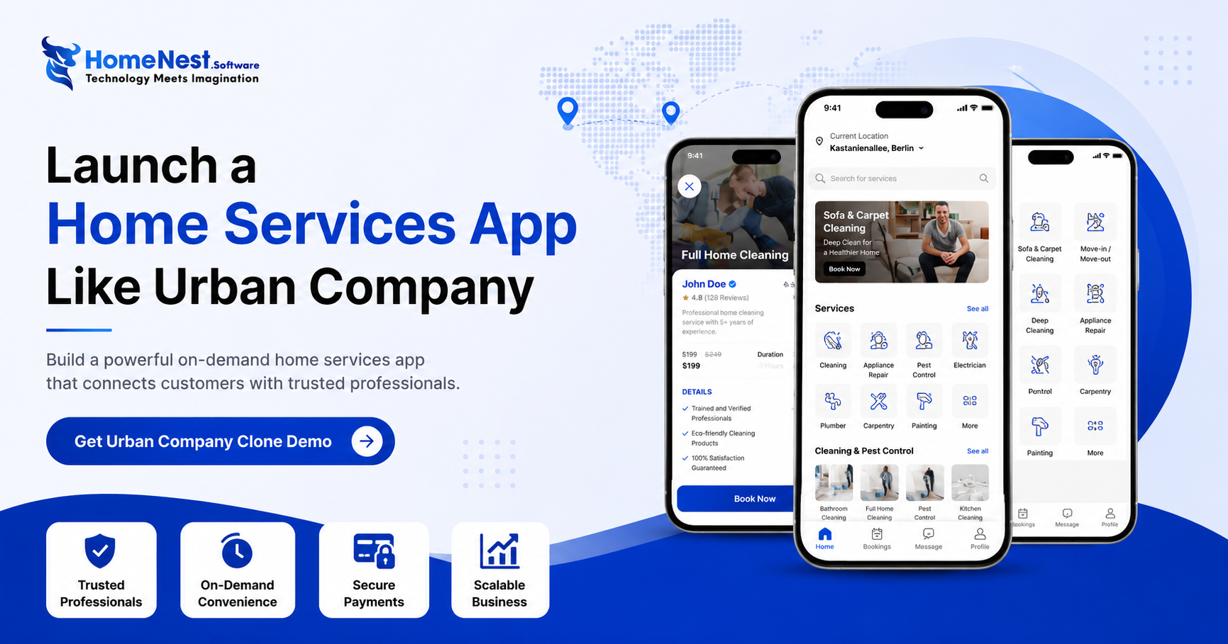 Thiết kế lại cho tôi Hình với nội dung như hình gợi ý, - nhưng theo Tông màu của logo HomeNest.software - Giữ nguyên 100% logo Gốc HomeNest.software không được chỉnh sữa - Thiết kế hình mới hiện đại, global - Ngôn ngữ Tiếng Anh