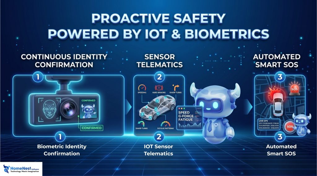 Proactive safety powered by iot& biometrics